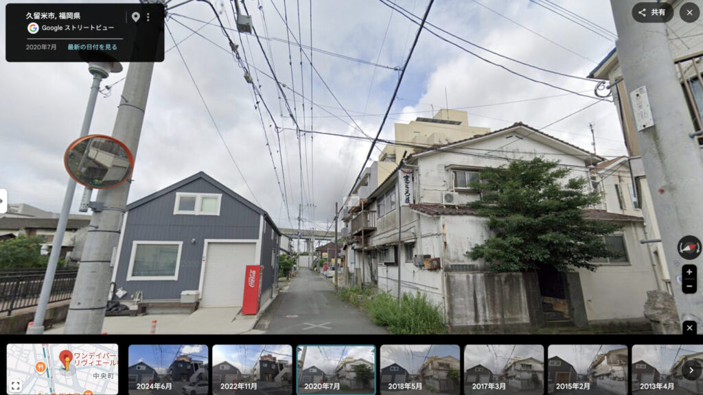 久留米・池町川周辺の青線跡