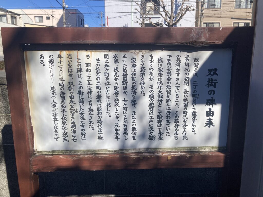 双街の碑由来