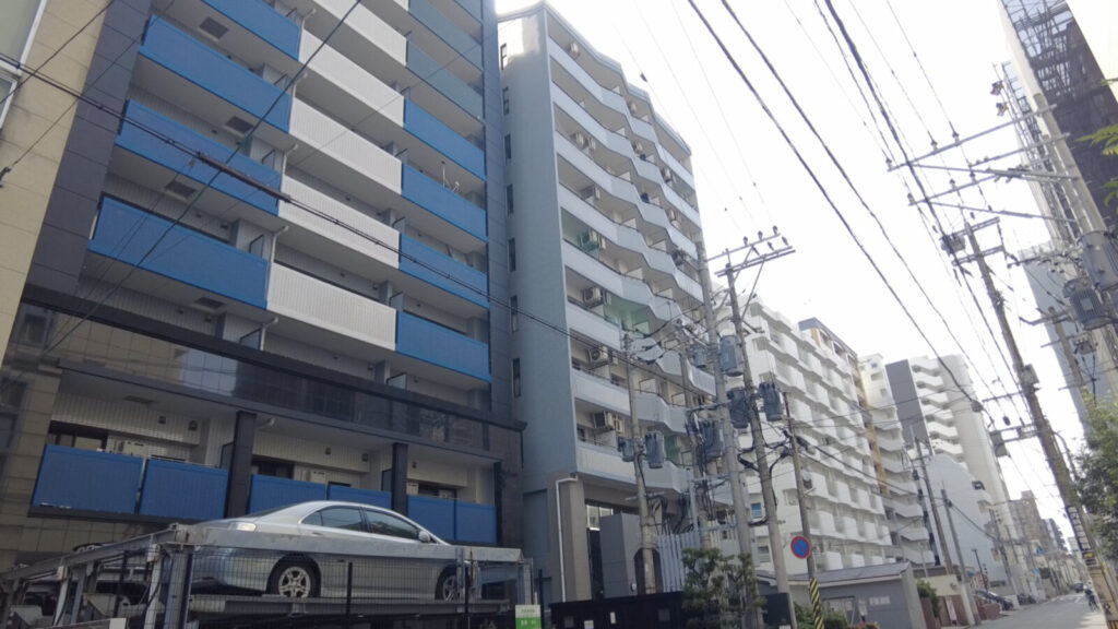 新柳町遊郭跡のマンション群