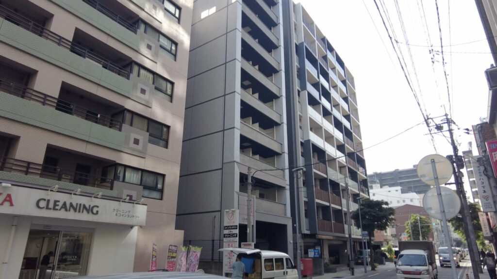 新柳町遊郭跡のマンション群