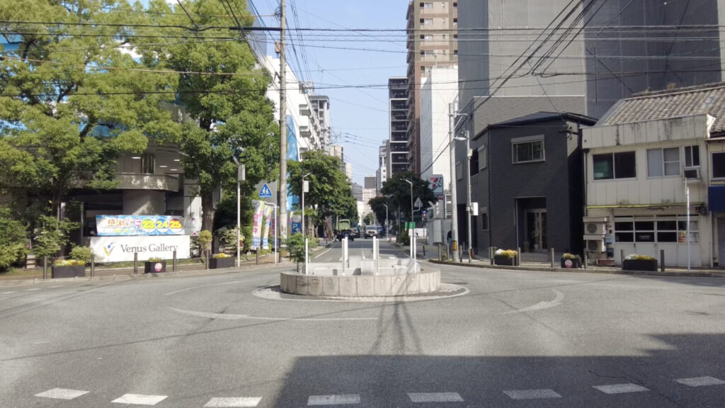 新柳町遊郭の清川ロータリー