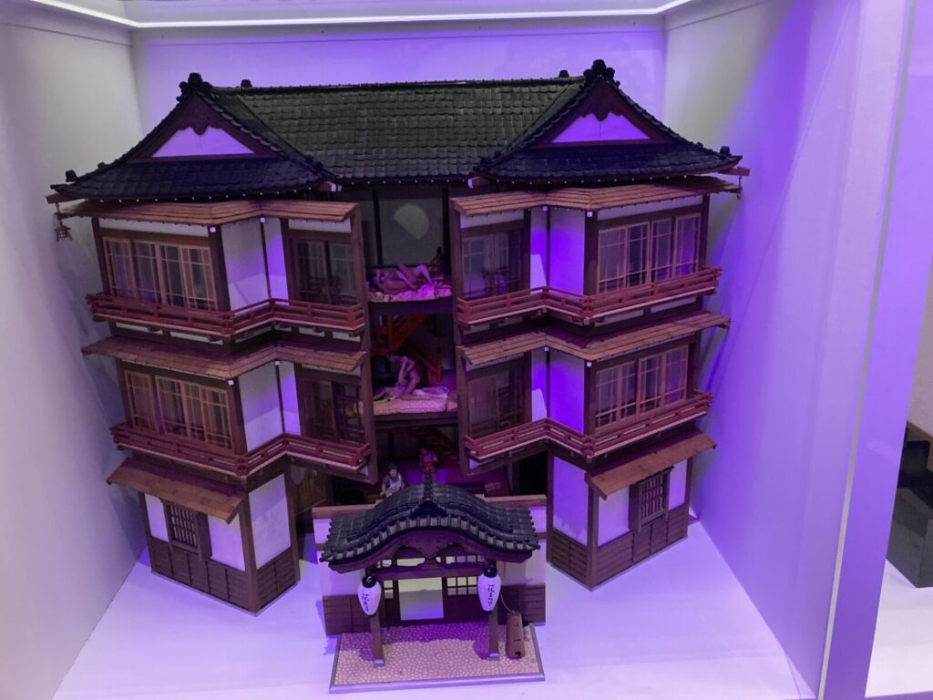 遊郭建築を再現した模型